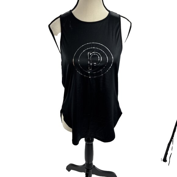 Pure Barre Womens Size S Tank Top Black Sleeveless Logo Athletic Workout Shirt - Picture 1 of 6